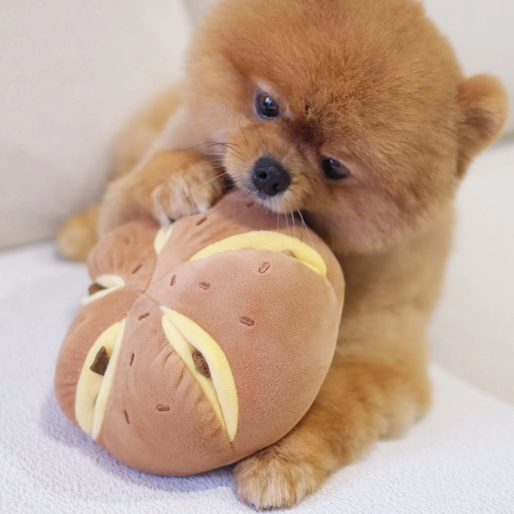 Cheesy Bread Nosework Enrichment Toy | Silent