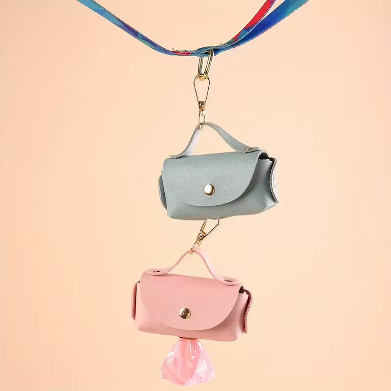 Elegant Leather Poop Bag Holders