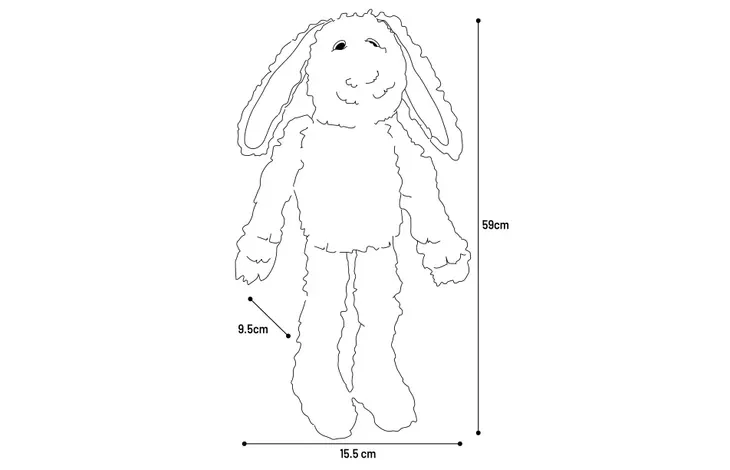 Rozette speelgoedkonijn roze