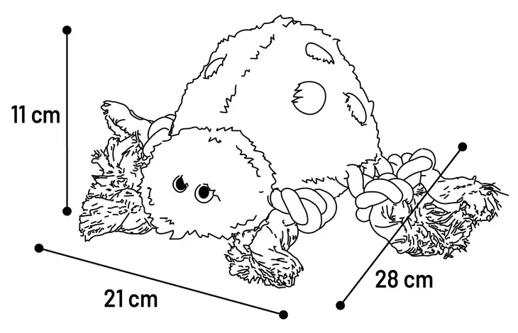 Toy Rozette Turtle with rope Pink