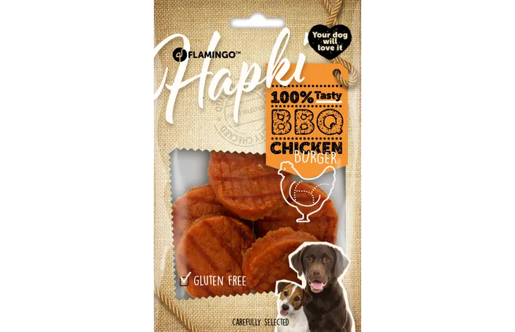 Hapki BBQ Burger with Chicken Training Treats (85g)