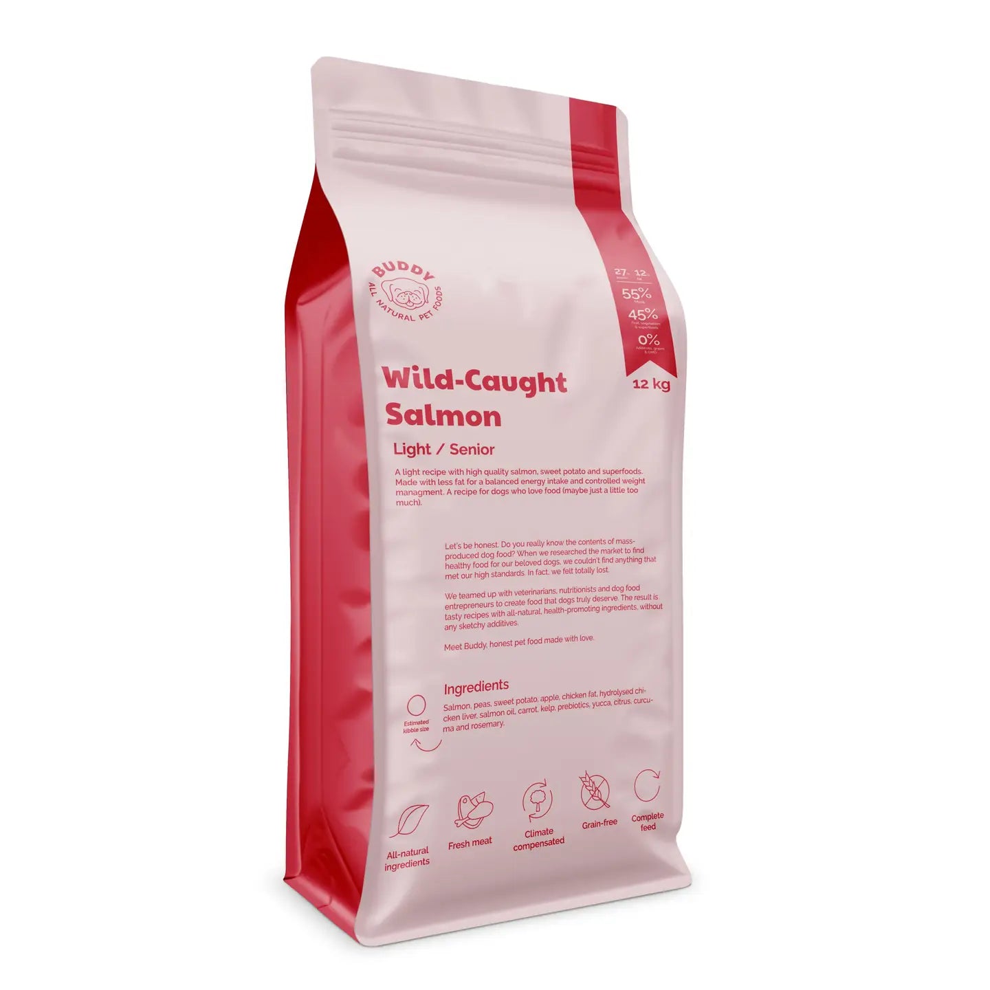 Buddy Natural Dog Dry Food - Wild Caught Salmon 2 Kg
