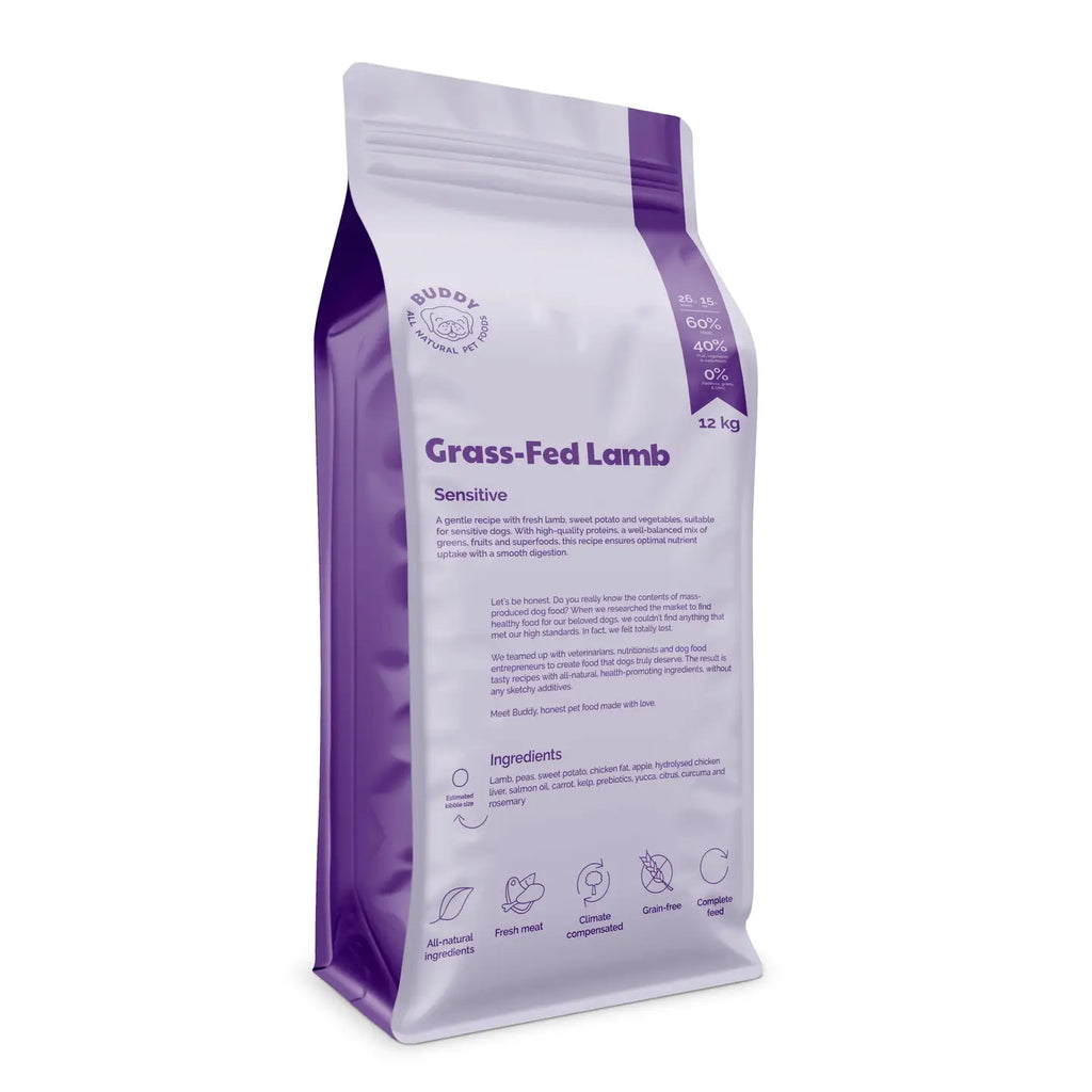 Buddy Natural Dog Dry Food -  Grass-Fed Lamb 2 Kg