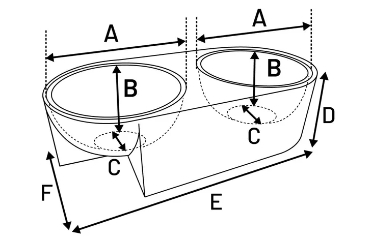 Beige & Black Feeding and Drinking Bowl Duo