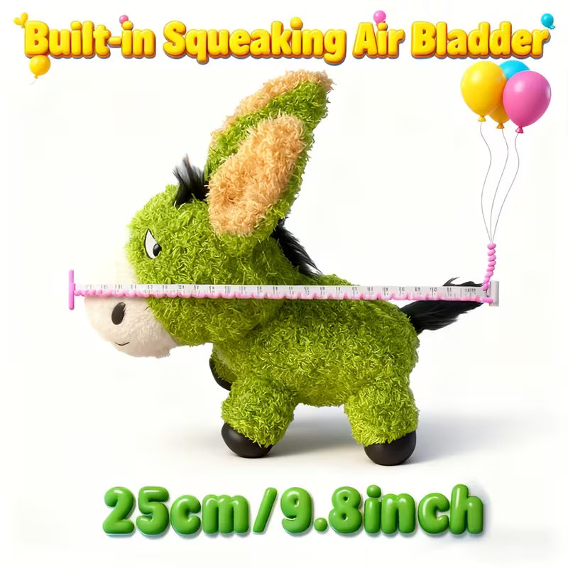 Squeaky Interactive Donkey Plush Toy for Cats & Dogs